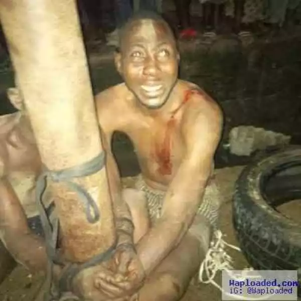 See What Happens to Robbers Who Were Caught Using Charm to Open Padlocks in Lagos (Graphic Photos)